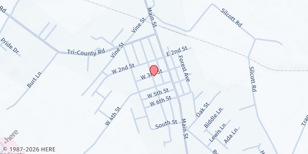 Map showing Seaman Church of Christ at 176 Broadway St, Seaman, OH