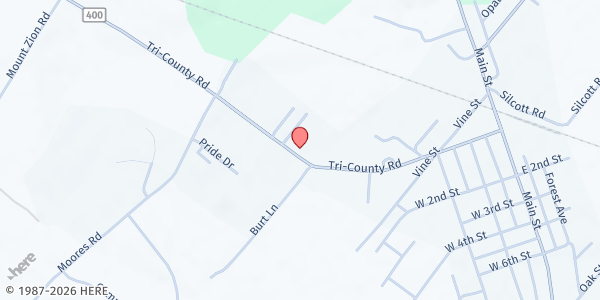 Map showing Seaman First Baptist Church at 6440 Tri-County Rd, Seaman, OH