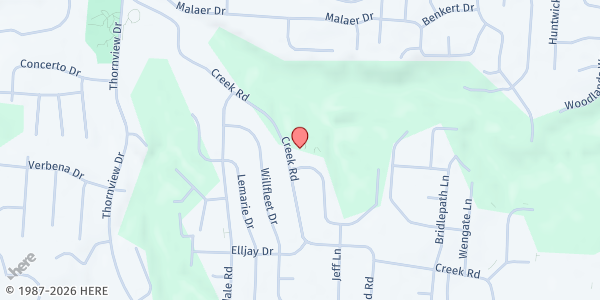 Map showing Creek Road Baptist at 3906 Crieek Road, Sharonville, OH