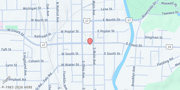 Map showing Holy Angels Soup Kitchen at 950 S Children's Home Rd., Sidney, OH