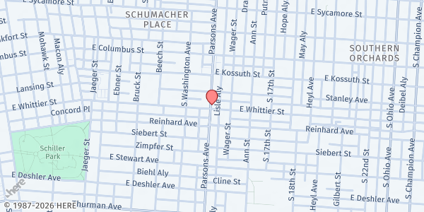 Map showing All Peoples Fresh Market at 946 Parsons Avenue, South Columbus, OH