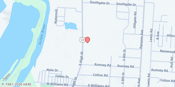 Map showing Care Connection at Judah Tabernacle at 3176 South High Street, South Columbus, OH