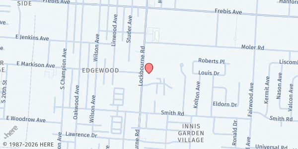 Map showing Common Grouds Food Pantry at 1730 Lockbourne Road, South Columbus, OH