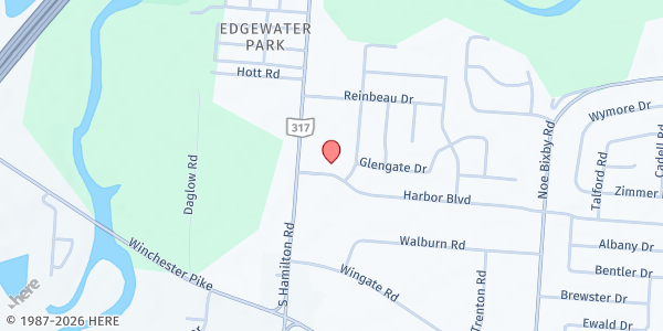 Map showing New Hope Apostolic Food Pantry at 3454 South Hamilton Road, South Columbus, OH