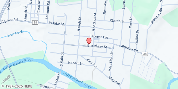 Map showing Kings Local Pantry at 83 N. Section Avenue, South Lebanon, OH