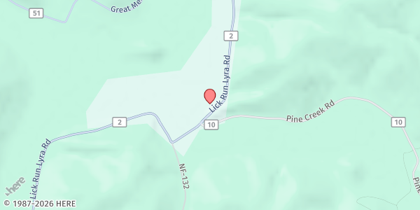 Map showing South Webster Food Pantry at 12822 Lick Run-Lyra Rd, South Webster, OH