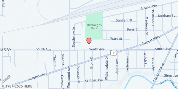 Map showing Faith Lutheran Church - Feed Your Neighbor #12 at 2440 South Avenue, Southside, OH