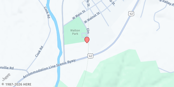 Map showing Walton Park in Spring Valley at 2 Elm Street, Spring Valley, OH