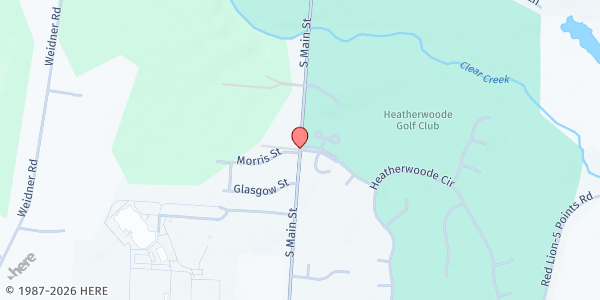 Map showing Springboro Community Assistance Center at 1629 S. Main Street, Springboro, OH