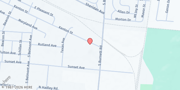 Map showing First United Church of Christ at , Springfield, OH