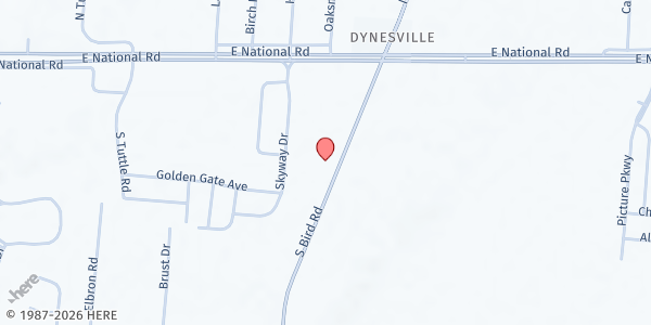 Map showing Operation Hunger: Springfield at 151 S. Bird Rd, Springfield, OH