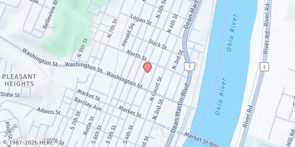 Map showing Cancer Dietary Initiative at 235 North 4th Street, Steubenville, OH