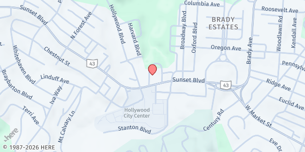 Map showing Ministry of Salvation at 181 Shirley Circle, Steubenville, OH