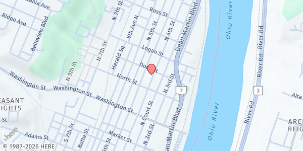 Map showing Salvation Army Steubenville - Food Pantry at 325 N 4th St, Steubenville, OH