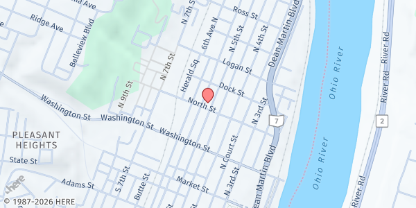 Map showing Urban Mission at 301 N. 5th Street, Steubenville, OH