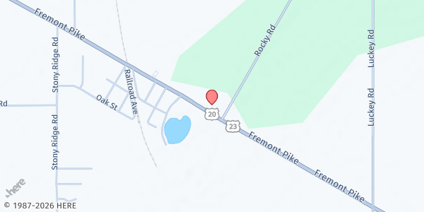 Map showing St. John's Lutheran - Stony Ridge at 5520 Fremont-Pike Road, STONY RIDGE, OH