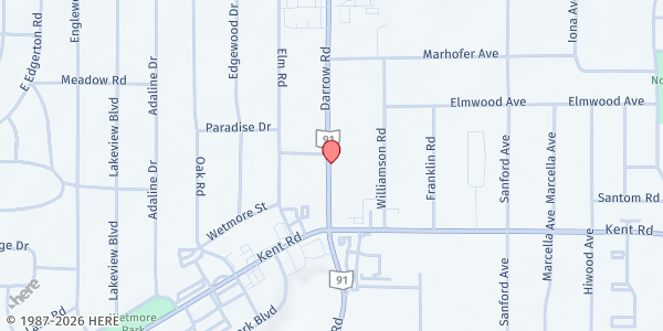 Map showing First Christian Church-Stow at 3493 Darrow Rd, Stow, OH