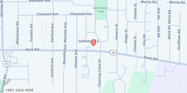 Map showing St. Stephen Lutheran Church - Stow at 3725 Kent Rd, Stow, OH