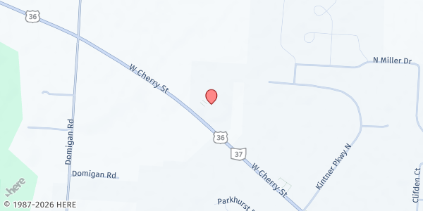 Map showing Vineyard Church of Delaware Pantry at 1001 West Cherry Street, Sunbury, OH