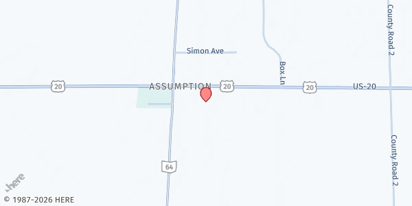 Map showing Holy Trinity Catholic Parish Society of Saint Vincent de Paul at 2649 U.S. 20, Swanton, OH