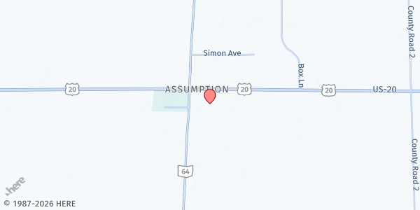 Map showing Holy Trinity St. Vincent's De Paul at 2649 U.S. 20, SWANTON, OH