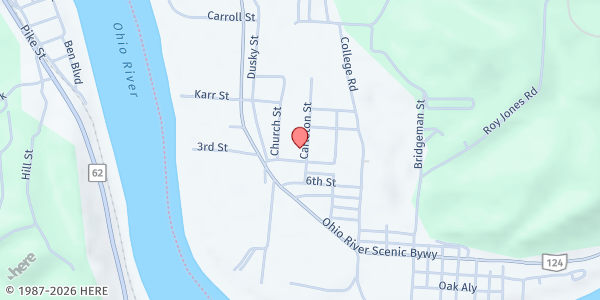 Map showing Syracuse Community Center at 2244 7th St., Syracuse, OH