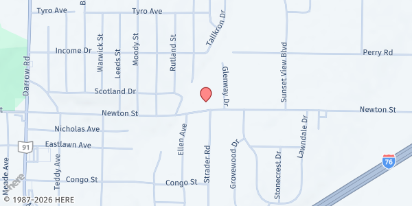 Map showing Apostolic Church of Akron at 356 Eastwood Ave, Tallmadge, OH