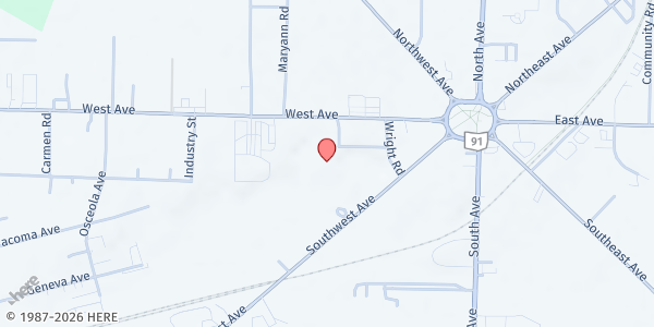 Map showing North American Indian Cultural Center at 111 West Avenue, Tallmadge, OH