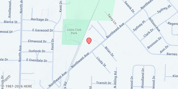 Map showing SPAN Ministries - Tallmadge Distribution Center at 361 Northeast Ave, Tallmadge, OH
