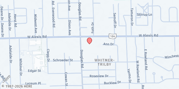 Map showing ADAT ADONAI CONGREGATION-LION OF JUDAH at 5732 Douglas Rd, Toledo, OH