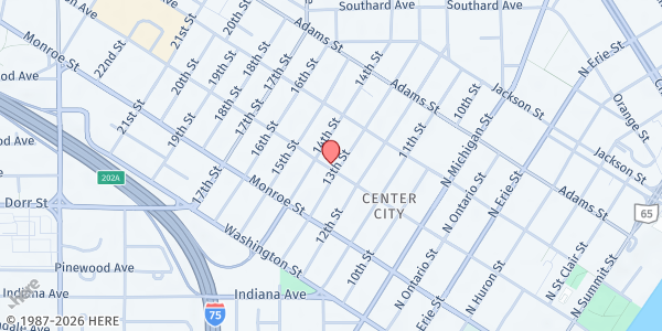 Map showing Advocates For Basic Legal Equality - Food Distribution Center at , Toledo, OH