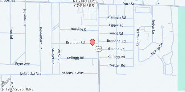 Map showing Epiphany Lutheran Church at 915 North Reynolds Road, Toledo, OH