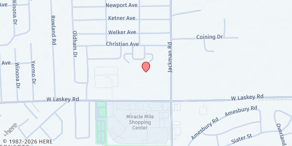 Map showing MARKET PLACE COMMUNITY CHURCH at 5055 Jackman Rd, Toledo, OH