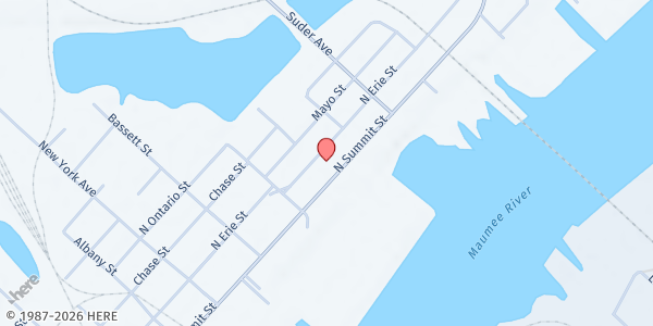 Map showing Northern Heights (LMH) - Read & Feed Program at 3300 North Erie Street, Toledo, OH