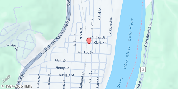 Map showing Helping Hands of Toronto Ohio - Clark Street at 411 Clark Street, Toronto, OH