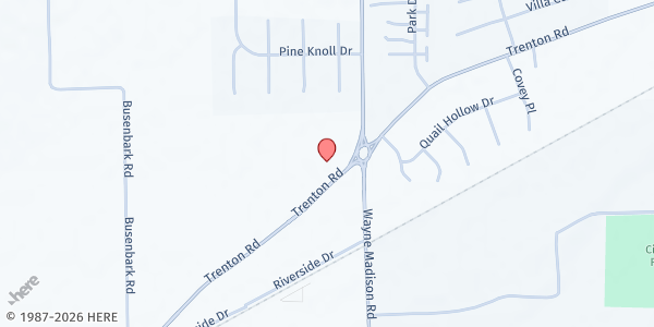 Map showing The House Party at 5346 Trenton Road, Trenton, OH