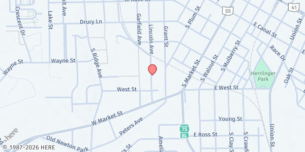Map showing First Place Food Food Pantry at 1100 Wayne St, Troy, OH