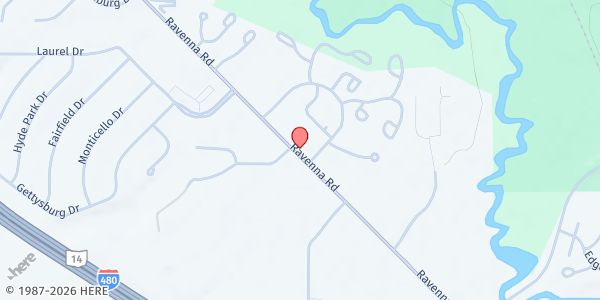 Map showing Community Meal Program - Twinsburg at 10419 Ravenna Rd, Twinsburg, OH