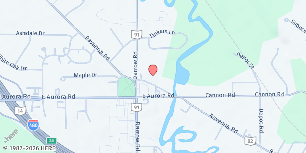 Map showing Twinsburg Pantry at 9737 Ravenna Rd Ste C, Twinsburg, OH