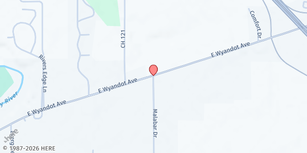 Map showing Liberty Freedom Center Pantry at 110 Malabar Dr., Upper Sandusky, OH