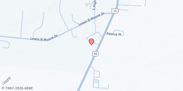 Map showing Champaign County Dept of Job & Family Services - Urbana at 1512 US-68 N100, Urbana, OH