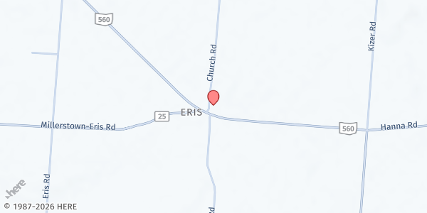 Map showing Concord United Methodist Church at , Urbana, OH