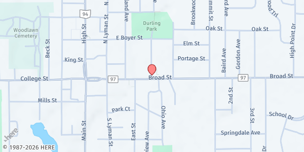 Map showing Pantry - 260 Broad St at 260 Broad St, Wadsworth, OH