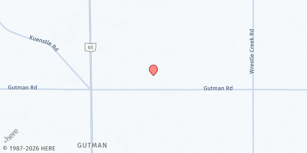 Map showing Impact Food Pantry - Mt. Tabor UMC at 21611 Gutman Rd., Wapakoneta, OH