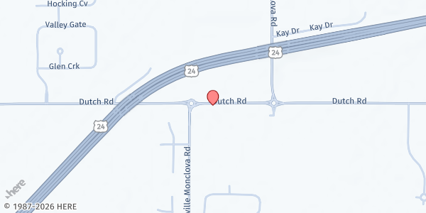 Map showing Anthony Wayne Community Food Ministry, Inc. at 8217 Dutch Road, WATERVILLE, OH