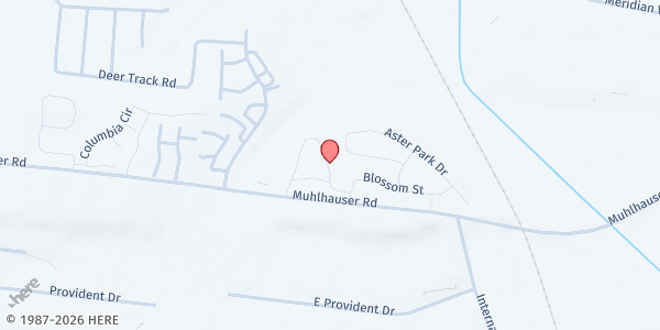 Map showing Highly Favored Foundation - West Chester at 9371 Triangle Drive, West Chester, OH