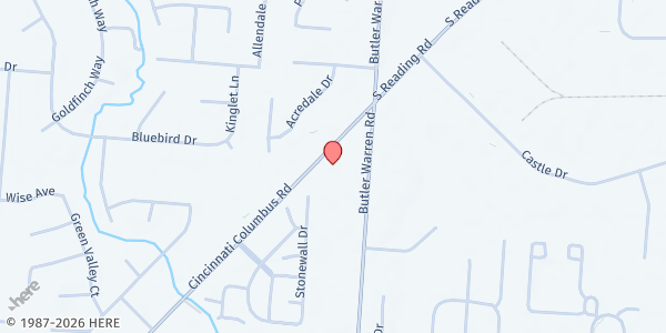 Map showing LifeChurch West Chester at 8480 Cincinnati Columbus Rd, West Chester, OH