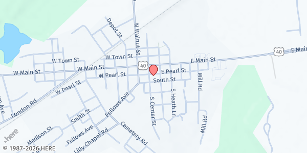 Map showing Good Samaritan Pantry at 36 S Center St, West Jefferson, OH