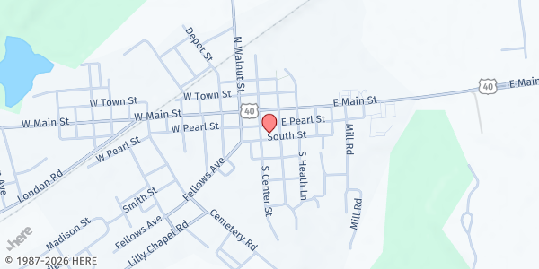 Map showing Good Samaritan Pantry of West Jefferson at 36 South Center Street, West Jefferson, OH