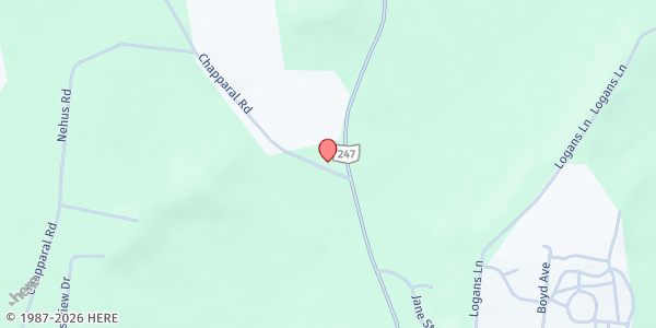 Map showing Inter-Faith House at 5300 Chapparal Rd, West Union, OH